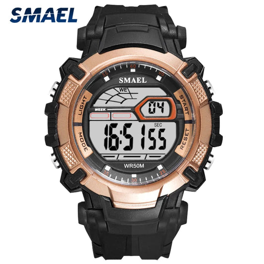 Top Brand Men's Sports Watch, Luxury Military-Style Digital LED Waterproof Wristwatch