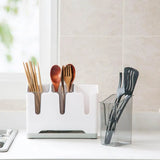 Kitchen Storage Organizer Rack for Convenient Organization: Includes Chopsticks Holder and Drain Basket