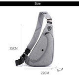 Stylish Anti-Theft Chest Bag: Fashionable Crossbody Bag for Men, Ideal Mini Travel Sport Bag with Earphone Jack, Perfect Father's Day Gift