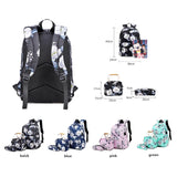 Floral 3-Piece School Backpack Set for Girls: Includes Cute Flower Handbag, Student Pencil Bag, and Children's Backpack for Kids