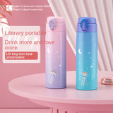 350ml Fashion Thermal Water Bottle: Vacuum Insulated, Bouncing Lid, 316 Stainless Steel, Leak-Proof Flask