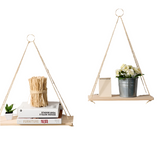 Wooden Hanging Planter Tray: Wall-Mounted Shelf, Minimalist Design for Indoor/Outdoor Display