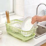 Plastic Sink Dishes Holder: Organize Kitchen Dishes, Bowls, and Utensils with this Handy Draining Rack