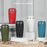 380ml/510ml Portable 304 Stainless Steel Coffee Mug – Travel Thermal Cup with Non-Slip Case | Ideal Thermos for Gifts