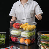 Transparent Food Storage Containers with Lids: Refrigerator Fresh Box for Kitchen Organization