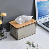 Nordic Style Bamboo Tissue Box: Creative Household Solution for Living Room or Restaurant, with Transparent Storage