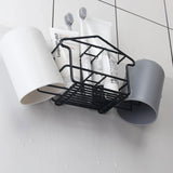 Bathroom Wall-Mounted Toothbrush Rack: Household Storage Solution with Sturdy Iron Bracket