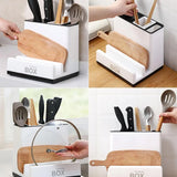 Kitchen Knife and Tableware Storage Rack: Convenient Cabinet Organizer for Cuisine
