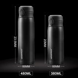 UZSPACE Business Water Bottle: Stainless Steel Vacuum Flask, Thermos with Direct Drinking Cap, Leakproof and Portable