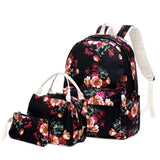 Floral School Backpack for Girls - Includes Children's Lunch Bag, Pencil Bag Set, and Book Bag