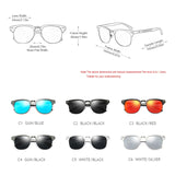 Aluminum Magnesium Polarized Sunglasses for Men: Half-frame Design, Stylish Mirror Blue Lenses, Ideal for Cool Driving Experiences