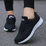 Women's Casual Sneakers: Stylish, Breathable Mesh Flats for Walking and Gym