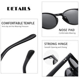 Vintage Round Polarized Sunglasses for Women: Ultra-Light TR90 Frames, Stylish Anti-Glare Driving Shades for Men and Women