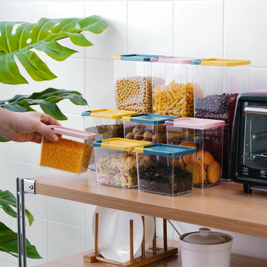 Transparent Food Storage Container: Ideal for Cereal, Tea, Coffee, Snacks, and Grains