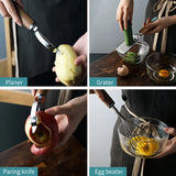 Kitchen Gadgets Set for Fruit and Vegetable Tools: Includes Whisk, Pupil Carrot Potato Gadgets, Multipurpose Cooking Accessories