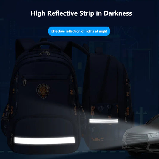 Boys' Primary School Luminous Backpack: Waterproof and Large Bookbag Ideal for Teens, Perfect for School