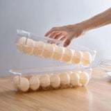 Egg Storage Container with 14 Grids: Keep Eggs Fresh in Kitchen Refrigerator or Cabinet Organizer