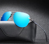 Top-Quality Rimless Pilot Sunglasses for Men: Luxury Aluminum Magnesium Frames, Classic Driving Shades