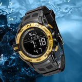 Luxury Men's Fashion Sports Watch, Waterproof Digital Display with Week and Date, Casual Military Style