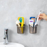 Toothbrush and Toothpaste Holder: Wall-Mounted Storage Tube for Organizing Bathroom Essentials, No Punching Required