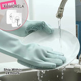 Silicone Dishwashing Gloves: Versatile Household Cleaning Tools for Dishes, Cars, Pets, and More