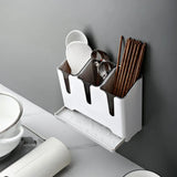 Kitchen Storage Organizer Rack for Convenient Organization: Includes Chopsticks Holder and Drain Basket