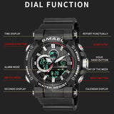 Men's Sports Watch – Digital Waterproof Timepiece from a Top Luxury Brand with Dual Display and Military Features