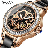 Luxury Brand Ceramics Bracelet Women's Watch: Fashionable Dress Clock, Ideal Gift for Women