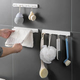 Punch-Free Retractable Gap Hooks: Multifunctional Pull-Out Rack for Kitchen Cabinets