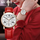 MEGIR Luxury Ladies Quartz Bracelet Watch - Stylish Timepiece for Women, Perfect for Sport and Love