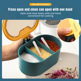 Household Kitchen Spice Jar Set: Combination Seasoning Storage Box for Salt, MSG, and Other Seasonings