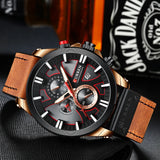 CURREN Men's Top Brand Luxury Leather Quartz Watch: Sporty, Waterproof, Male Timepiece - Relogio Masculino