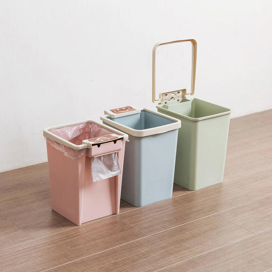 Square Kitchen Trash Can: Creative Household Waste Basket for Living Room or Bedroom