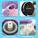 UZSPACE Kid's Thermos Gift Set: Features Stainless Steel Vacuum Flasks, Leakproof Portable Water Bottle with Straw