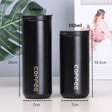 350ml/500ml Double-Layer Stainless Steel 304 Coffee Mug – Leak-Proof Travel Thermos Cup – Perfect Thermal Mug for Gifting