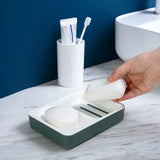 Dual Grid Soap Holder: Creative Hollow Organizer for Bathroom Accessories and Toiletries