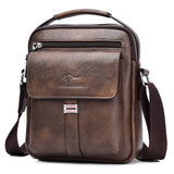 Kangaroo Luxury Men's Shoulder Bag: Vintage Leather Messenger, Split Leather Crossbody