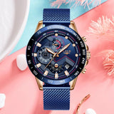 LIGE Luxury Fashion Women's Waterproof Watch: Casual Dress Wristwatch for Ladies