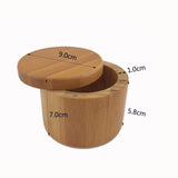 Bamboo Spice Box with Lid: Storage Jar for Sugar, Salt, Pepper, Herbs, and Toothpicks - Essential Kitchen Accessory