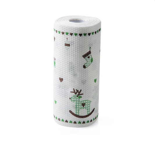 Convenient Disposable Cleaning Cloth: Absorbent Paper Towel Roll for Kitchen and Household Cleaning Tasks