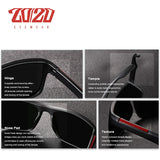 Polarized Sunglasses for Men: Vintage Driver Shades, Square Mirror, Summer UV400 Protection