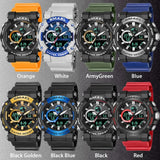 Men's Sports Watch – Digital Waterproof Timepiece from a Top Luxury Brand with Dual Display and Military Features