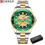 CURREN Brand Quartz Men's Watch: Stainless Steel, Waterproof, Business Sport, Tourbillon Clock