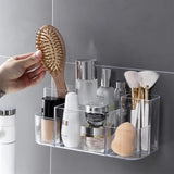 Wall-Mounted Cosmetic Storage Organizer: No-Drill Solution for Sorting Skin Care Products, Lipsticks, and More in the Bathroom