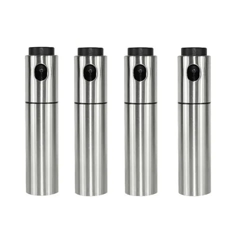 Stainless Steel Nozzle Oil Spray Bottle: Glass Container for Baking Oil, Vinegar, BBQ Marinades, and Gravy