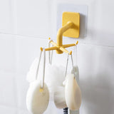 360° Rotating Wall-Mounted Hanging Hooks: Kitchen and Bathroom Storage Rack with Rotated Holder for Organization