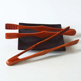 Wooden Bamboo Kitchen Tongs: Versatile Utensil for Handling Salad, Steak, Bacon, Bread, and Cake during BBQ