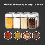 360° Rotating Condiment Set: Glass Cruet Seasoning Jar, BBQ Pepper & Salt Shakers, Paprika Bottle