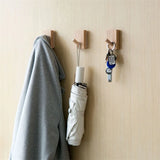 Nordic Style Wooden Wall Hanger: Coat Hooks with Key Holder and Storage