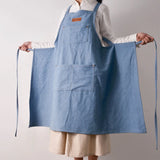 Denim Apron for Kitchen or Restaurant Work: Antifouling Cowboy Chef Apron, Ideal for Men and Women